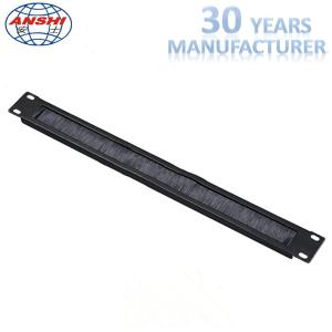19 Inch 1U Brush Type Network Rack Cable Management / Horizontal Wire Manager