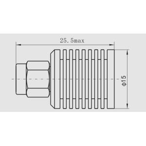 Brass SMA Male RF Coaxial Termination 5 Watts DC - 18GHz