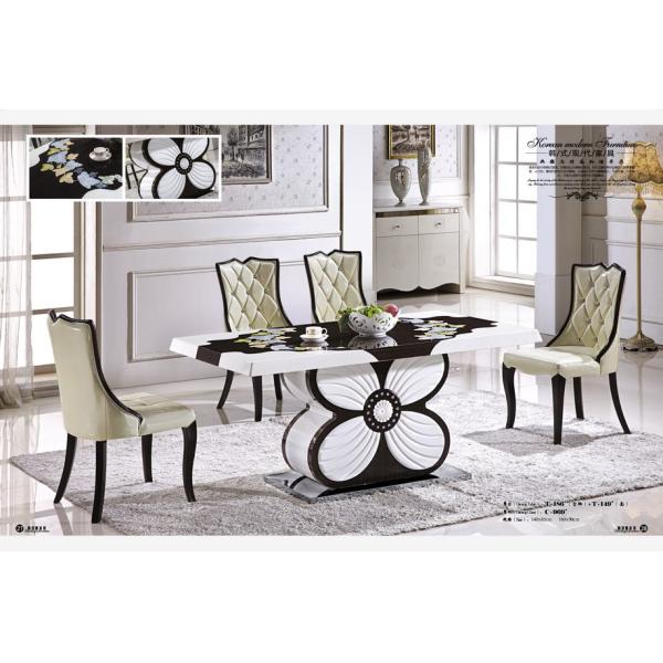 Buy butterfly style rectangle marble dining table furniture at wholesale prices