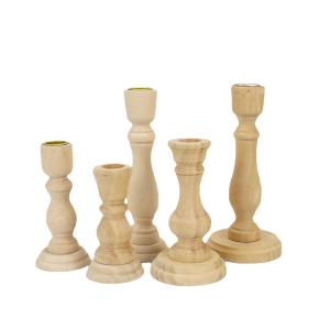 China Wooden Candle Holder Craft Decor Statue Cute Handmade Wooden Figurines Carving Wooden Decoration Orname on sale