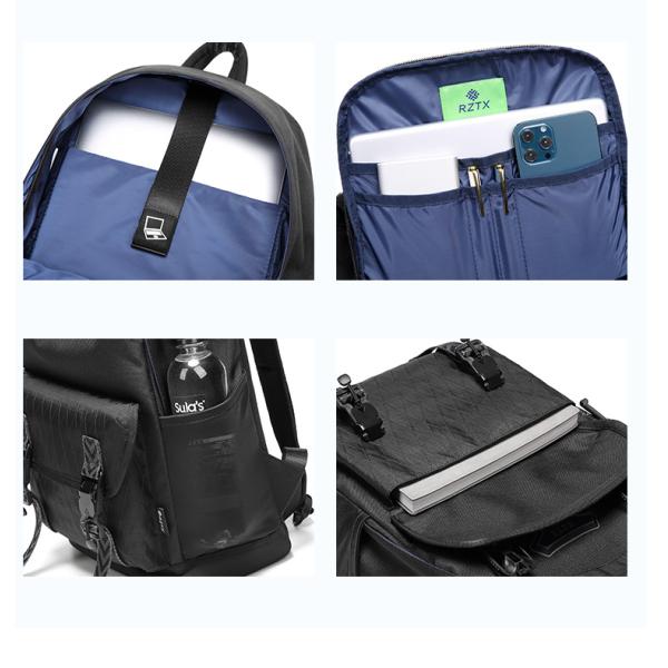 Physiological Curve Back Daily Laptop Backpack Nylon Waterproof Business Travel Bag