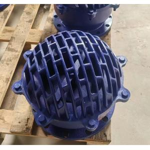 resilient seal ductile iron flanged foot valve blue color from China medium