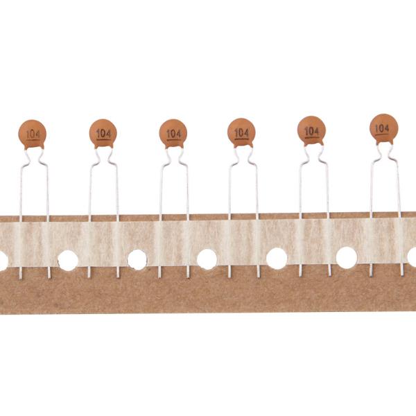 Low Frequency Radial Ceramic Disc Capacitor 100nF 100V P2.54mm