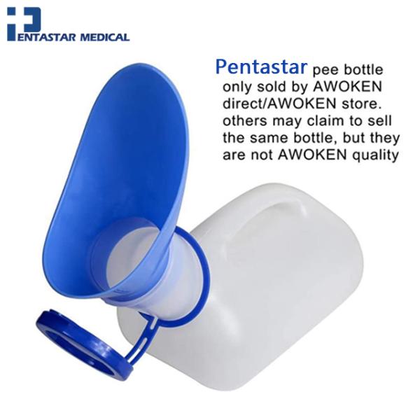 Unisex Urinal for Car Toilet Urinal for Men and Women Bedpans Pee Bottle With a Lid and Funnel Plastic Can for Car Old Man