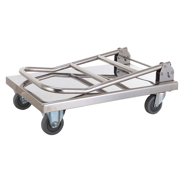 500kg Clean Room Equipment Foldable Hand Trolley SUS 304 Material Size Customizable