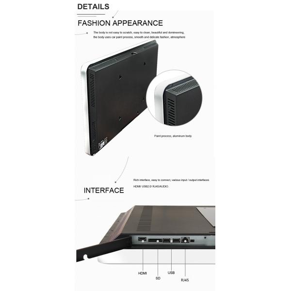 Wall Mounted Indoor Digital Signage Wifi 3g 4g Network For Advertising Playing