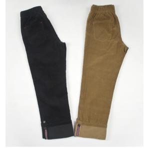 100% Cotton Childrens Clothes , Brown / Black Adjustable Waist