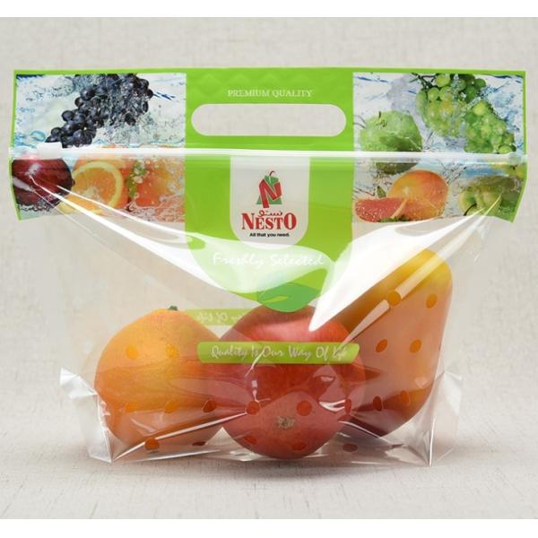 Customized Colorful OPP Fruit Zipper Poly Bags with Air holes for Strawberry,Grape,Cherry,Tomatoes Packing
