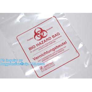 China Disposable biodegradable Biohazard garbage bag, infectious emergency autoclavable biohazard bag on roll, bagplastics, pa on sale
