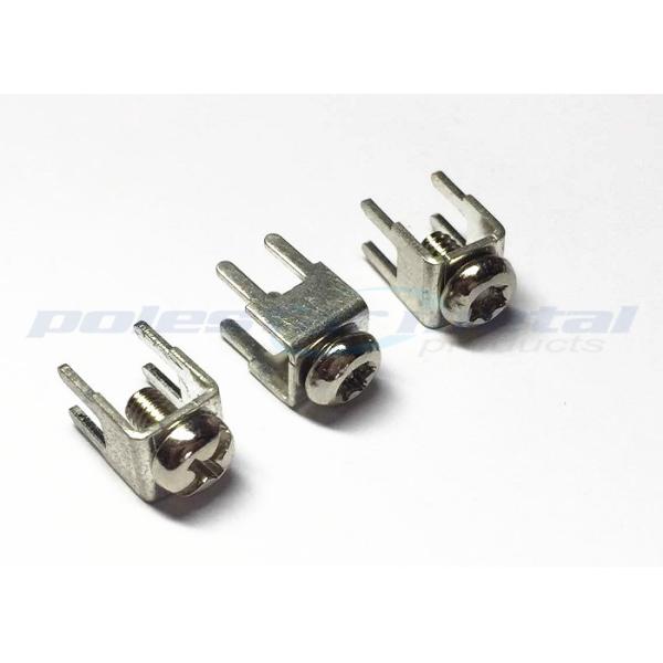 Steel DIN C1022 STR M3 M4 PC Board Screw Terminal With Cable Terminal Lugs