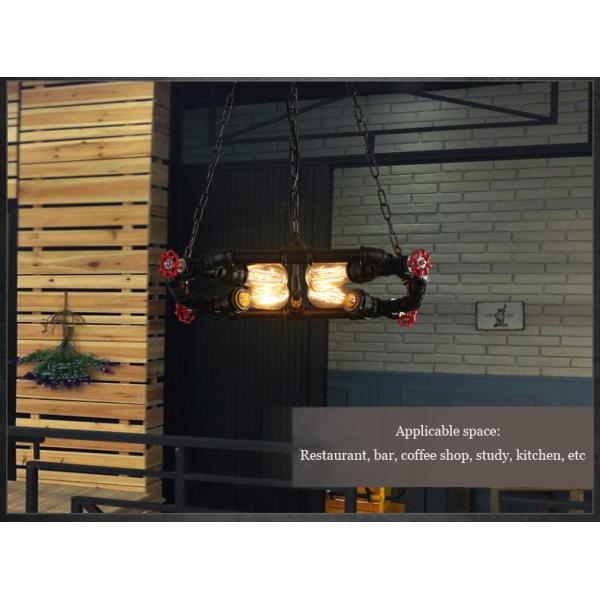 Retro American Iron Dining Room Chandelier Restaurant Bar Kitchen Light Ring Loft Pendant Light(WH-VP-229)