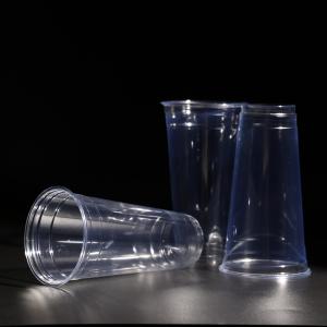 Customizable 20oz Clear Stackable PET Plastic Cup For Boba Tea