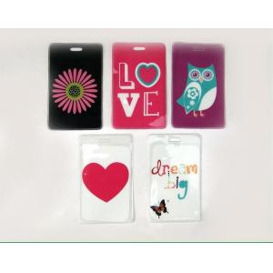 China Waterproof Rubber Leather Lanyard Badge Holder For Students / Teacher  on sale