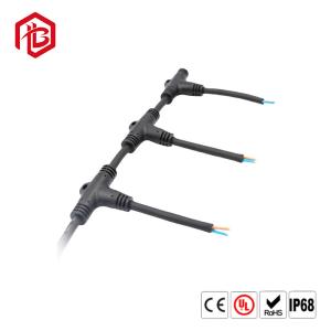 T Type 3 Way 2 3 Pin Waterproof Electrical Connectors IP68 For Lighting