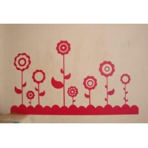 Personalised Contemporary Wall Flower Stickers G002, Wall Sticker Art /Decal