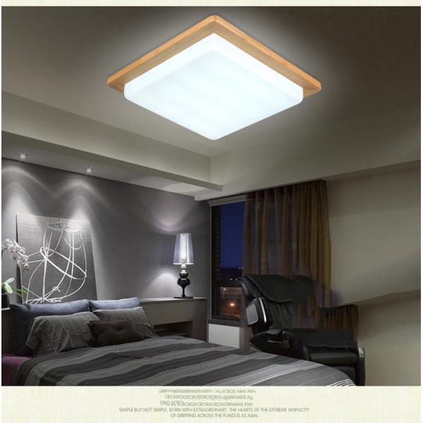 Nordic wood square LED celling lights wood color modern minimalist Chinese ceiling lights(WH-WA-33)