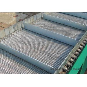 Transfer Plate Link Belt Metal Conveyor Belts Argon Welding High Hardness