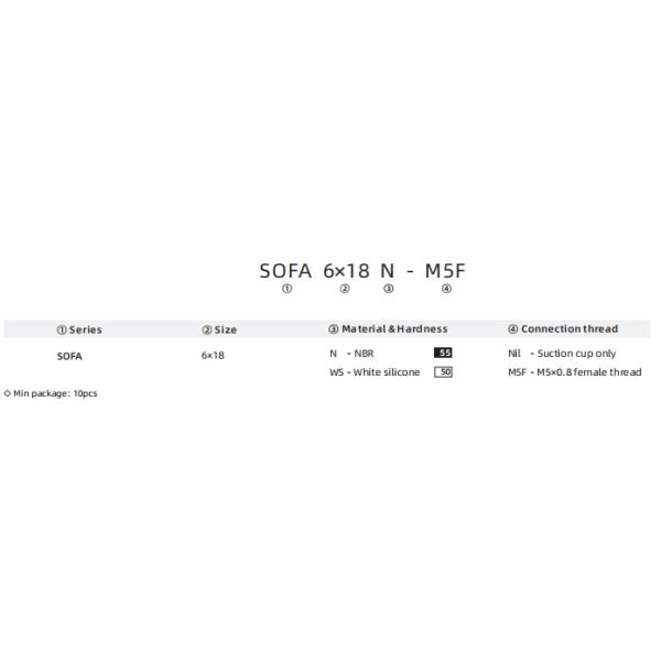 SOFA Series Oval Flat Suction Cup