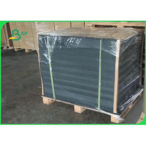  100% Virgin Pulp Solid 350gsm Black Kraft Paper For Packing