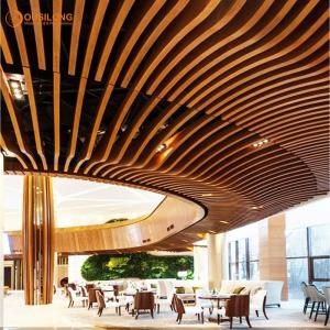 waterproof Suspended Ceiling Tiles Novel Design Curved Aluminum Baffle Ceiling