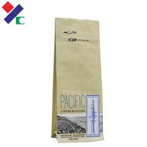 YC Resealable Customized Kraft Paper Bags Aluminium Zip Lock Pouches