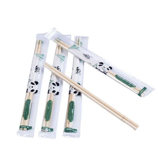 Buy Say Goodbye to Plastic Chopsticks Choose Customized Logo Round Bamboo Disposable Bamboo Chopsticks for Business Gifts at wholesale prices