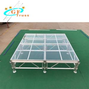 OEM Tempered Glass Wedding Aluminum Stage Platform