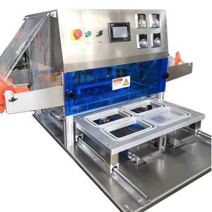Quality Automatic Pneumatic Yogurt Cup Sealing Machine 0.6MPa Waterproof OEM for sale
