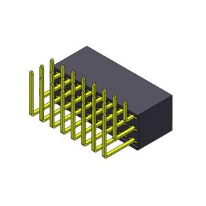 Female PCB Header Connector 2.54mm Triple Row R/A Dip TYPE 3*3PIN To 3*40PIN