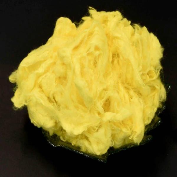 Buy Yellow Viscose Staple Fiber Nontoxic Manmade Staple Fibers REACH Certificate at wholesale prices