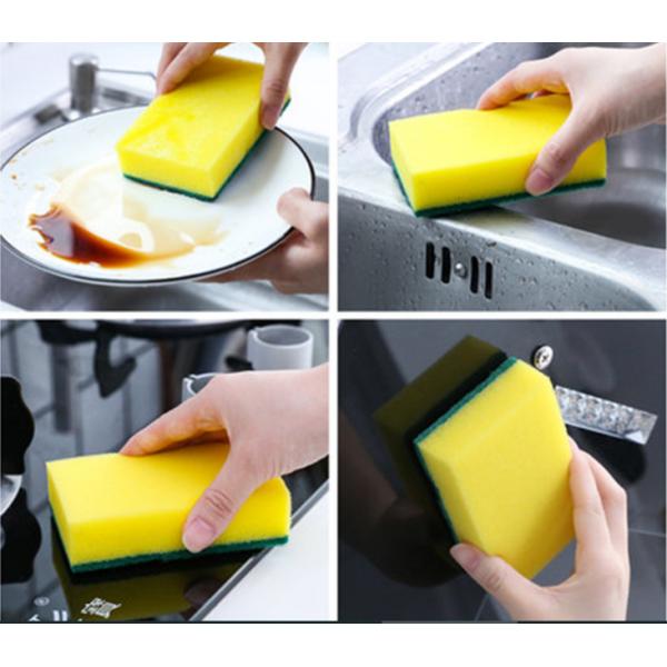 Sponge Rectangle Shape Kitchen Bowl Dish Cleaning Pad Sponge Scrubs