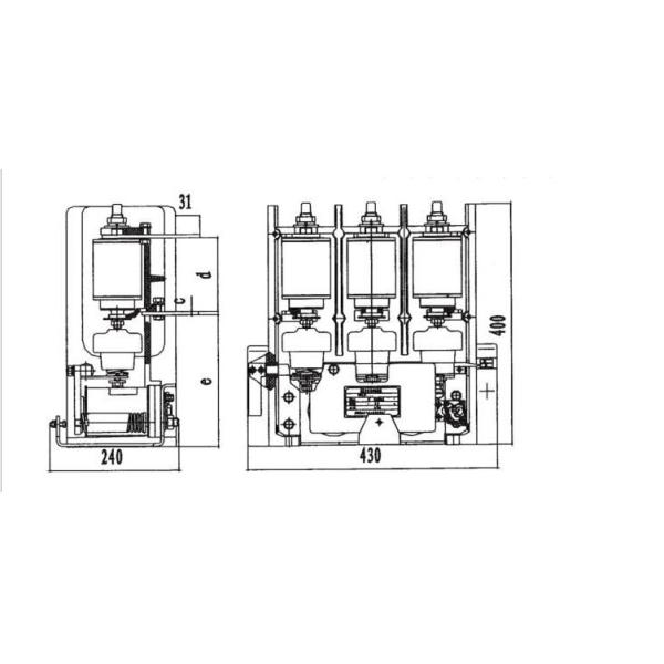 Buy Electric Vacuum Contactor Unit , Ac Power Contactor For Metallurgy Distribution System at wholesale prices