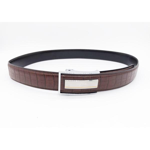 Business 120cm Men'S Dress Leather Belt With Automatic Buckle