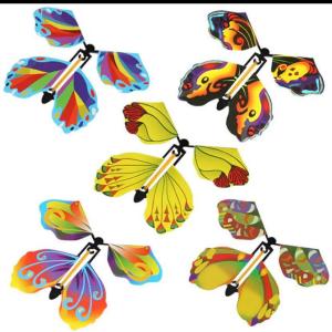 4.78in Magic Flying Butterfly Greeting Card Gift Wind Up Fairy Toy Great