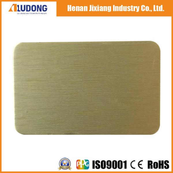 Buy CE 1250mm*3050mm Mirror Finish Ingot Gold ACM Sign Panels at wholesale prices