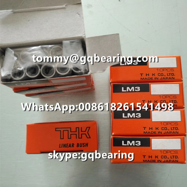 Gcr15 Steel Material Rubber Seals Both Sides THK LM5UU Linear Ball Bearing Linear Bushing