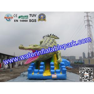Commercial Crocodile Inflatable Slide , Inflatable Water Slide For Rental