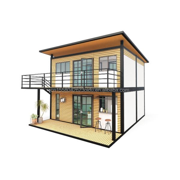 20ft/40ft Steel Frame Galvanized Steel Bending 180g Modern 4 Bedroom Bilayer Prefab Expandable Container House Design for Mall