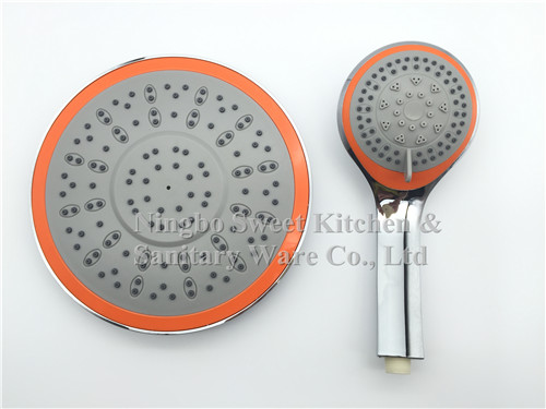 High quality five functions chrome plating shower head hand shower set overhead shower rain shower