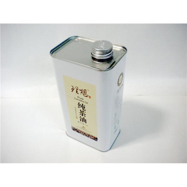 250ML 500ML Rectangular Food Grade Olive Oil Tin Cans with Screw Lids 116*59*185mm