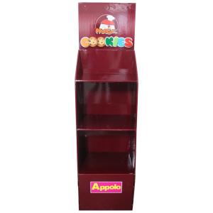 Cookies Cardboard Shipper Display SGS / RoHs Certification Dark Red Color