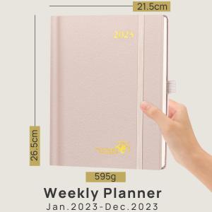 Light Pink 2023 Weekly Planner Daily Weekly Schedule Quick Search Corners