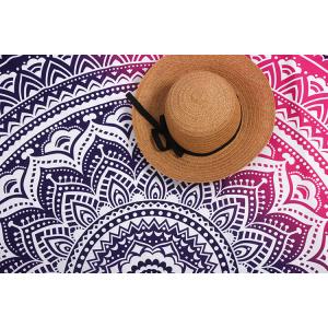 Small MOQ Custom Print 150CM Polyester Chiffon Voile Shawl Scarf round beach