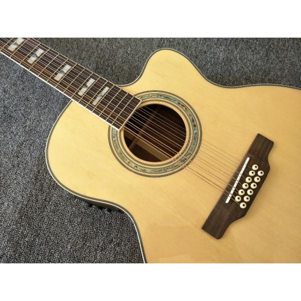 12 Strings Acoustic Guitar / guitar natural AAA Solid Spruce Body 43 inch Guitar Acoustic Fishman Pickups guitar