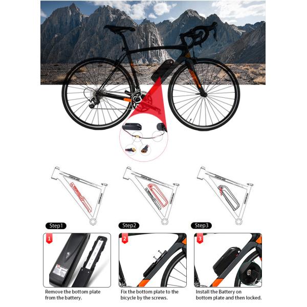 48V 10Ah Hailong Folding Electric Bike Battery 500 Times PC ABS Case