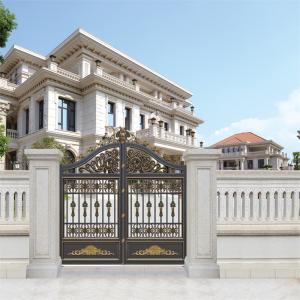 Courtyard Sliding Glass Aluminium Fence Gate Doors Automatic Opening