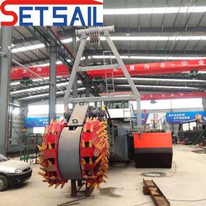 Diesel Engine River Sand Pump Wheel Bucket Dredger for Clay Total Width 5.2m-12m