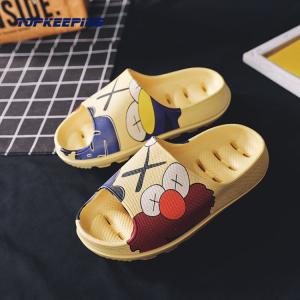 Regular Fit Female EVA Elmo Cartoon Printed Yeezy Slides