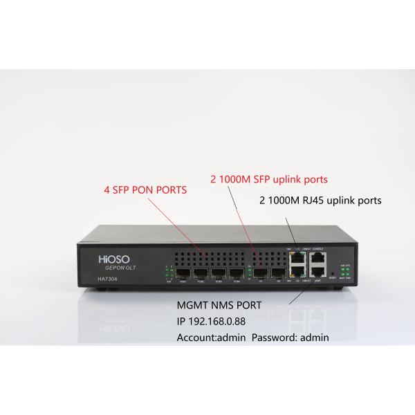 HiOSO HA7304 4 PON OLT AC100-240V Metal Case Pizza Box EPON OLT Compatible With HW ZTE ONUS