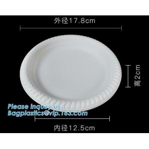 Eco-Friendly biodegradable compostable sugarcane bagasse 7inch food plate